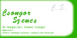 csongor szemes business card